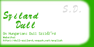 szilard dull business card